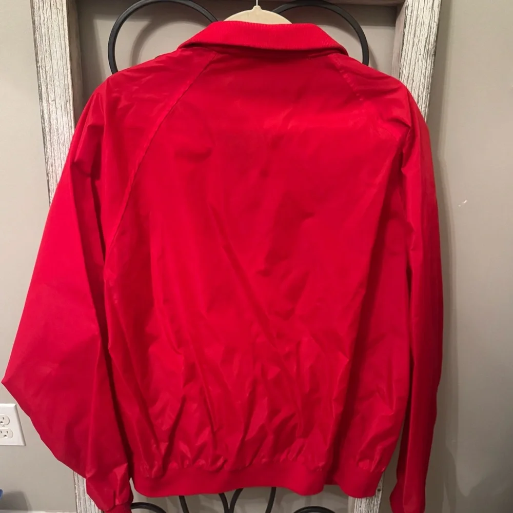 Eddie Bauer Red‎ Pullover Windbreaker Jacket Vintage Nylon Anorak XL